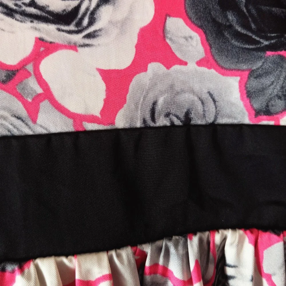 Juicy Couture GUC Girls Midi Dress Size 12 Black & Dark Pink - Picture 9 of 10